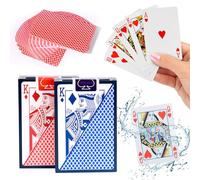 Bogoro 2 Plastic Poker Cards, Professional Poker Cards, Waterproof Plastic Playing Cards, Plastic Playing Cards, Giant Playing Cards for Poker Pleasure