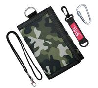 Bogoro Camouflage Wallet Travel Card Holder Wallet Three Door Slim Wallet Rfid Kids Sports Canvas Coin Purse for Kids, Boys and Girls, Army Grey, 12 x 8 x 1 cm, Modern