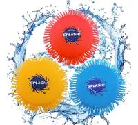 Bogoro Frisbee Water Toy Set of 3 Super Soft and Absorbent Water Frisbee Portable Splash Disc Reusable for Outdoor Swimming Pool Beach Children Adults Water Toys (Blue & Red & Yellow - Ø17cm)