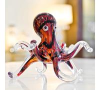 bogota glass octopus ornament in whiskey brown
