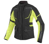 Bogotto Azury 2in1 waterproof Ladies Motorcycle Textile Jacket, black-yellow, size L for Women