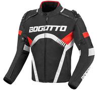Bogotto Boomerang Waterproof Motorcycle Textile Jacket, black-red, size M for Men