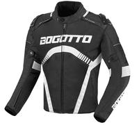 Bogotto Boomerang Waterproof Motorcycle Textile Jacket, black-white, size M for Men