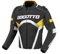Bogotto Boomerang Waterproof Motorcycle Textile Jacket, black-yellow, size M for Men