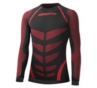 Bogotto Cool+ Longsleeve Functional Shirt, black-red, size 3XL 4XL for Men