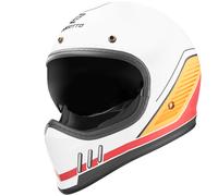 Bogotto FF980 EX-R Caferacer Cross Helmet, white-red-yellow, size S for Men
