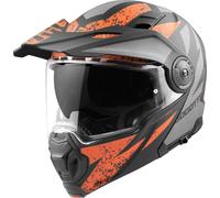 Bogotto FG-102 Safari Fiberglass Enduro Flip-Up Helmet, black matt/grey/orange, size 2XL