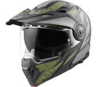 Bogotto FG-102 Safari Fiberglass Enduro Helmet, black-grey-green, size S for Men