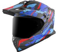 Bogotto FG-601 Sniper Fiberglass Enduro Helmet, black-red-blue, size L for Men