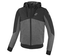 Bogotto Finish-R Motorcycle Zip Hoodie, black-grey, size XL for Men