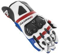 Bogotto Grand Champ Motorcycle Gloves, white-red-blue, size XS for Women