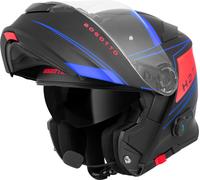 Bogotto H271 BT Taog Bluetooth Helmet, black-red-blue, size M for Women