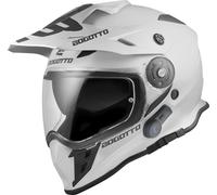 Bogotto H331 BT Bluetooth Enduro Helmet, white, size L for Men