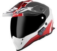 Bogotto H331 BT Tour EVO Bluetooth Enduro Helmet, black-white-red, size XL for Women