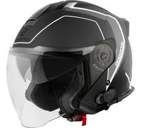Bogotto H586 BT Illus Bluetooth Jet Helmet, black-grey, size M for Women