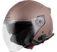 Bogotto H586 BT Solid Bluetooth Jet Helmet, brown, size XL for Women