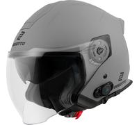 Bogotto H586 BT Solid Bluetooth Jet Helmet, light grey matt, size XL