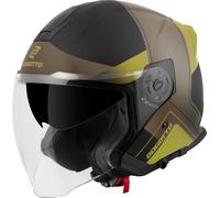 Bogotto H586 City-B Jet Helmet, black matt/brown/gold, size L