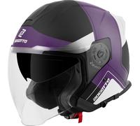 Bogotto H586 City-B Jet Helmet, black-white-purple, size S for Women