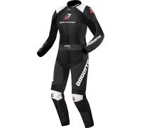 Bogotto Losail Two Piece Ladies Motorcycle Leather Suit, black-white, size 40 for Women
