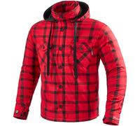 Bogotto Lumb-R Motorcycle Zip Hoodie, red/black, size 6XL