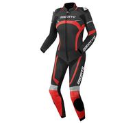 Bogotto Misano Two Piece Ladies Motorcycle Leather Suit, black-red, size 36 for Women
