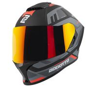 Bogotto Phantom Codex Fiberglass Helmet, black-grey-red, size M for Men