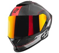 Bogotto Phantom Combo Carbon Helmet, black-white-red, size XL for Men