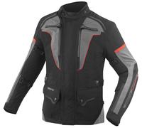 Bogotto Shado Laminated 2in1 waterproof Motorcycle Textile Jacket, black/grey/red, size XL