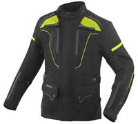 Bogotto Shado Laminated 2in1 waterproof Motorcycle Textile Jacket, black-yellow, size XL for Men