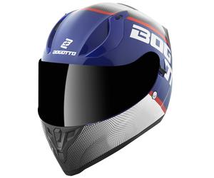 Bogotto V128 BG-X Helmet, white-turquoise-blue, size XL for Men