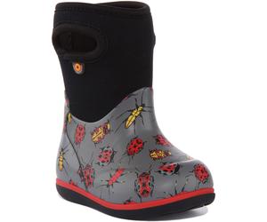 Bogs Baby Bug Neo Tech Printed Infants Boots Boys Shoes In Grey UK 4 - 9
