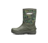 Bogs Footwear York Seamless Tractor Time Kids Waterproof Boots, Dark Green, Multicoloured, 30 EU