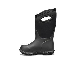 BOGS Kids York Waterproof Rainboot, Solid Black, Size 13