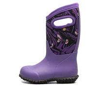 BOGS unisex-child Waterproof Insulated Rubber and Neoprene Winter Rain BootRain Boot, Spooky Print - Violet, 7 US Little Kid