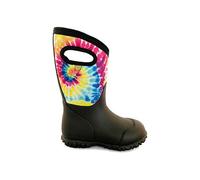 BOGS Unisex Children's York Waterproof Rainboot Rain Boots, Black Mukti, 9 Little Kid