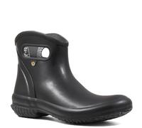 BOGS Women's Patch Ankle Waterproof Garden Rain Boot, Black, 7 UK