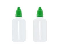 Boguish 2Pcs Plastic Dropper Bottles, 50ml/1.7 oz Empty Squeezable Dropper Bottle with Childproof Cap Liquid Container