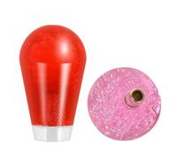 Boguish Crystal Joystick Handle M6 Top Ellipse Red Oval and Pink Round Ball Head Easy Install Controller Game DIY Rocker Head Parts Replacement for Arcade Games