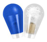 Boguish Crystal Joystick White and Blue Handle M6 Top Ellipse Ball Head Easy Install Controller Game DIY Rocker Oval Head Parts Replacement for Arcade Games