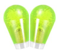 Boguish Crystal Joystick Yellow Handle M6 Top Ellipse Ball Head Easy Install Controller Game DIY Rocker Oval Head Parts Replacement for Arcade Games 2 Pacs