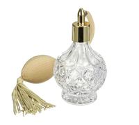 80ml Clear Crystal Vintage Style Perfume Bottle Gold Long Spray Tassels Atomizer Pump Refillable Glass Bottles Makeup Tool