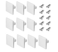 Bohaner 10Pcs Square Cabinet Knob Door Pull Handle White Drawer Knobs Cabinet Knobs Brushed Nickel Cupboard Knobs Square Knobs Zinc Alloy Kitchen Door Knobs for Drawers Cabinet Cupboard