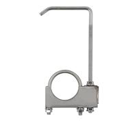 Bohaner 2.5 Inch Exhaust Clamp with Hanger Bracket, Heavy Duty U-Bolt Exhaust Pipe Clamp Universal Muffler Hanger Mount for 63mm Pipe, Zinc Plated Steel Exhaust Support for Car Van Truck SUV