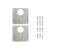 Bohaner 2 Pcs Hinge Repair Plate Cabinet Door Hinge Repair Plate with Holes Stainless Kitchen Hinge Repair Plate Cupboard Hinge Repair Kit for Furniture, Shelves, Kitchen, Window