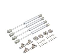 Bohaner 200N Gas Struts, 4Pcs Cabinet Door Hinges Lift Up Spring Flap Gas Strut Support Stay Bar Kitchen Cupboard Box 200N Pressure (Silver 200N) (BH04-319)