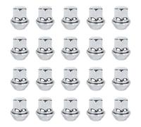 Bohaner 20Pcs M12x1.5 Wheel Lug Nuts 19mm Hex Alloy Wheel Nuts Closed End M12x1.5 Lug Nuts with Floating Captive Washers Compatible with Most Ford Focus Fiesta Fusion Escort Mondeo Kuga B-Max Sliver