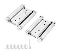 Bohaner 2X 3'' Double Action Spring Hinges 304 Stainless Steel Dual Swinging Door Hinges Loaded Spring Loaded Door Swing Hinge Stainless Steel Self-Closing for Cafe Saloon Door