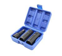 Bohaner 3PCS 1/2" Drive Flip Socket Set, 18.5mm & 19.5mm Impact Socket with 3-Inch Extension Bar, Dual Ended Wheel Nut Removal Tool for Swollen Lug Nuts