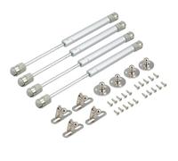 Bohaner 4Pcs 200N Gas Struts Cabinet Door Hinges Lift Up Spring Flap Gas Strut Support Stay Bar Kitchen Cupboard Box 200N Pressure (Silver 200N)